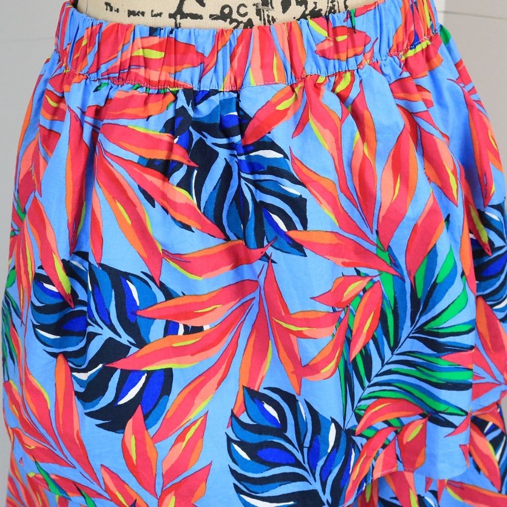 Tabitha Brown X Target Women Size Small Tropical Tiered Midi Skirt Pull On - Picture 3 of 12